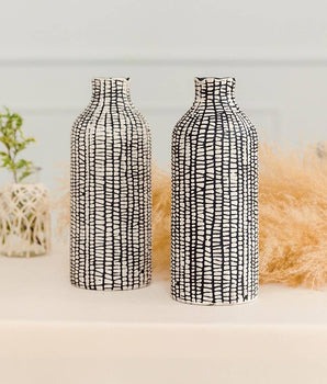 Black Tribal Patterned Vase