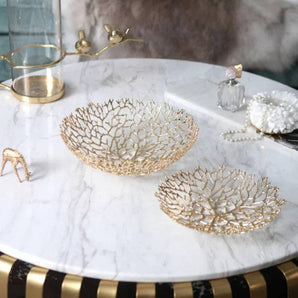 Metal Coral Decorative Bowl