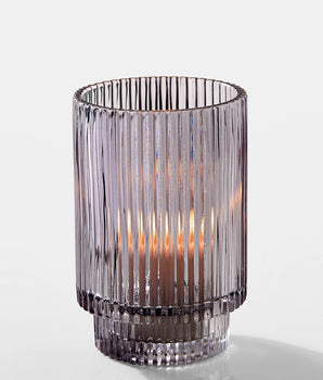 Smoked Glass Candle Holder