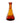 Hand-blown recycled glass wine decanter with a speckled amber pattern.