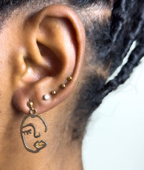 Joi Face Stud Earrings