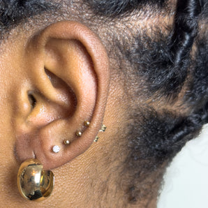 Yasmin Rounded C-hoop Earring