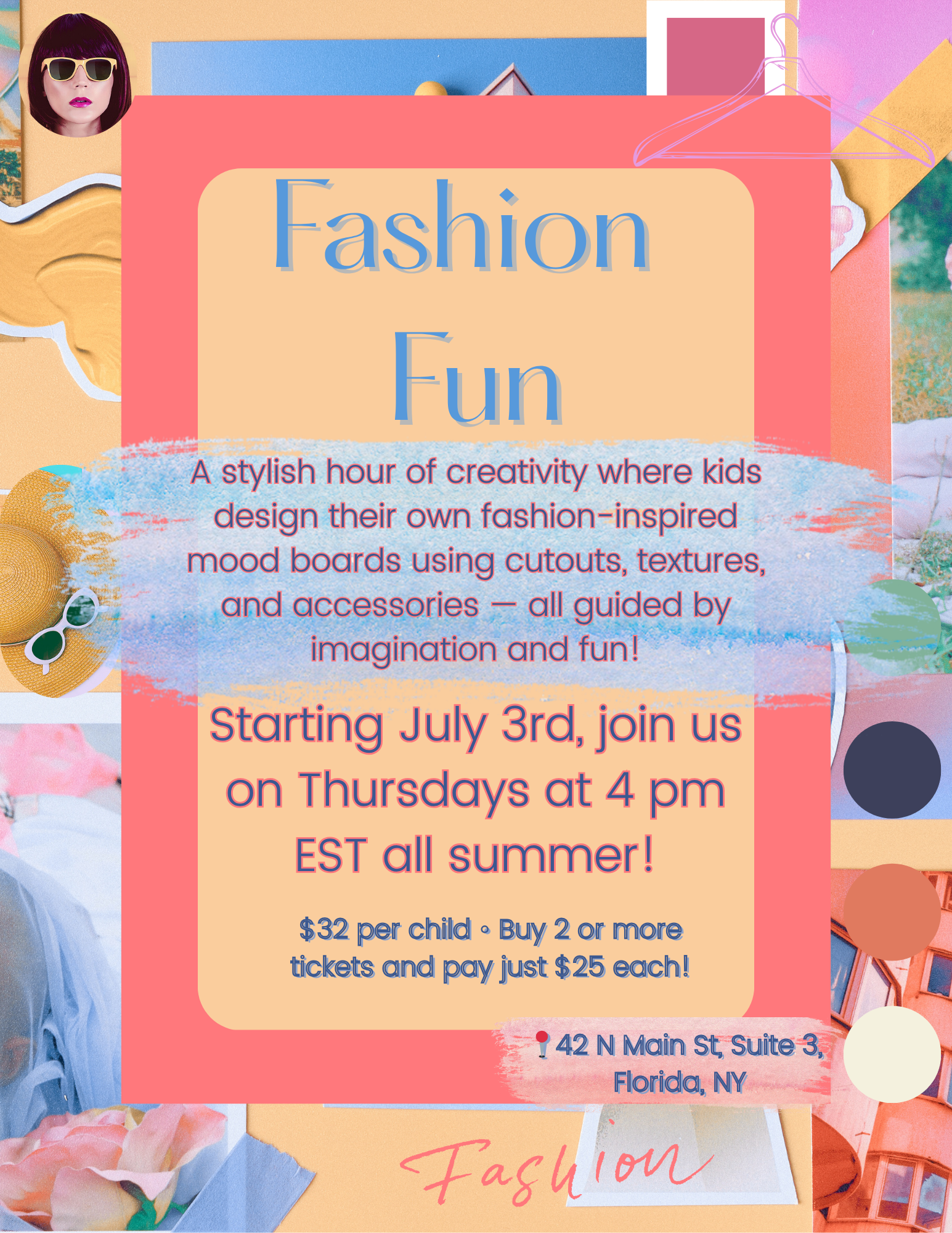 Kids Mood board workshop at saje rose hudson valley warwick ny