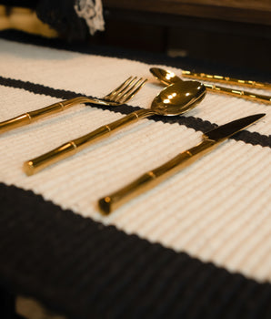 Saje Rose Bamboo Essence Flatware Gold
