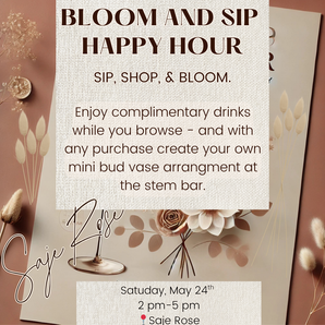 Saje Rose Bloom and Sip Happy Hour 