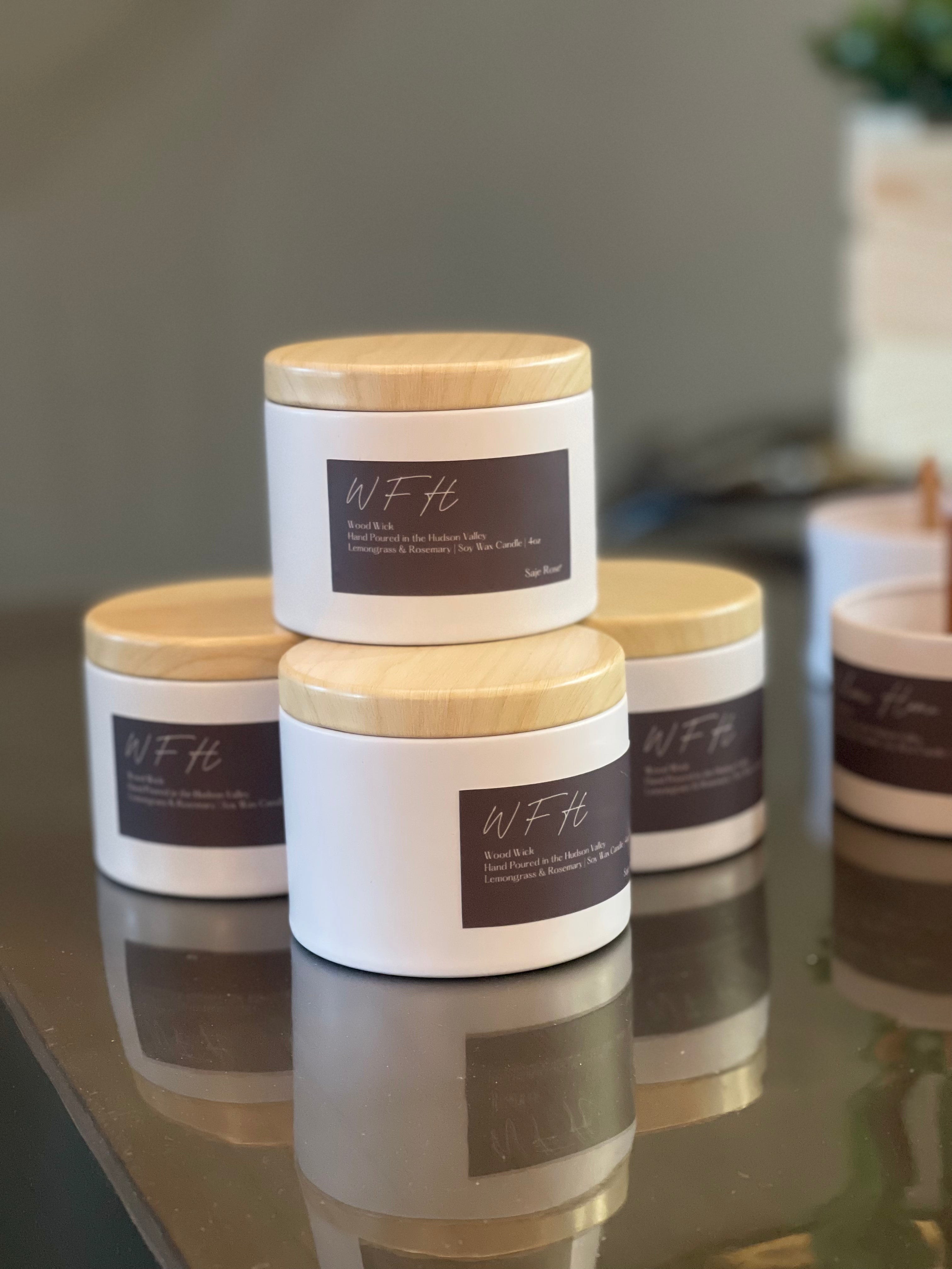 Saje Rose Hand Poured 4 oz Candles Made With Soy Wax and Essential Oils 