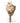 Bouquet of dried flowers wrapped in brown paper on a white background