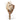 Bouquet of dried flowers wrapped in brown paper on a white background