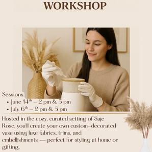 Saje Rose Vase Decorating Workshop Hudson Valley Warwick NY