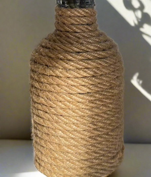 Handmade Twine Bud Vase for Wine & Flowers Virtual Workshop Friendsgiving Edition