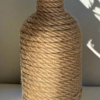 Handmade Twine Bud Vase for Wine & Flowers Virtual Workshop Friendsgiving Edition