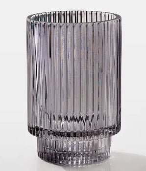 Smoked Glass Candle Holder