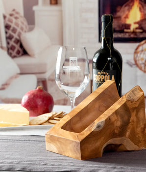 Teakwood Wine Bottle Holder